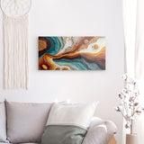 Acrylglas auf Alu-Dibond | Abstrakte Wellen in Herbstfarben