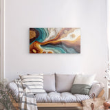 Acrylglas auf Alu-Dibond | Abstrakte Wellen in Herbstfarben