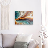 Acrylglas auf Alu-Dibond | Abstrakte Wellen in Herbstfarben