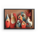 Photoboard (gerahmt) | Abstrakte Terrakotta-Formen 3