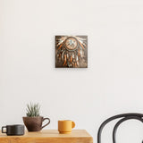 Leinwand - Stärke 2cm | Boho Traumfänger in Herbstfarben (dunkel)