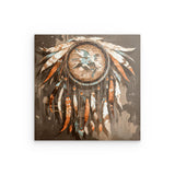 Alu Dibond (matt) | Boho Traumfänger in Herbstfarben (dunkel)