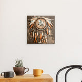 Alu Dibond (matt) | Boho Traumfänger in Herbstfarben (dunkel)