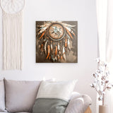 Alu Dibond (matt) | Boho Traumfänger in Herbstfarben (dunkel)