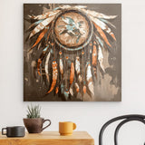 Acrylglas | Boho Traumfänger in Herbstfarben (dunkel)