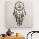 Leinwand - Stärke 2cm | Boho Traumfänger in Herbstfarben (hell)