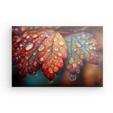 Leinwand - Stärke 2cm | Herbstblätter mit Morgentau