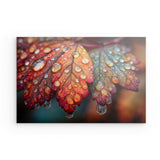 Photoboard / Hartschaum | Herbstblätter mit Morgentau