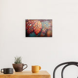 Photoboard / Hartschaum | Herbstblätter mit Morgentau