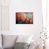 Photoboard / Hartschaum | Herbstblätter mit Morgentau