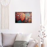 Acrylglas | Herbstblätter mit Morgentau