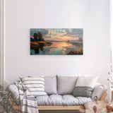 Photoboard / Hartschaum | Herbstliche Abendstimmung am See mit Spiegelung