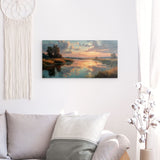 Photoboard / Hartschaum | Herbstliche Abendstimmung am See mit Spiegelung