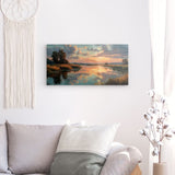 Acrylglas auf Alu-Dibond | Herbstliche Abendstimmung am See mit Spiegelung