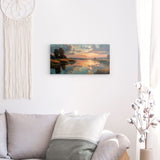 Acrylglas auf Alu-Dibond | Herbstliche Abendstimmung am See mit Spiegelung