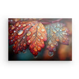 Leinwand - Stärke 2cm | Herbstblätter mit Morgentau