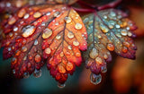 Puzzle | Herbstblätter mit Morgentau