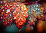 Puzzle | Herbstblätter mit Morgentau