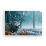 Leinwand - Stärke 2cm | Hirsch im nebeligen Herbstwald
