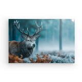 Leinwand - Stärke 4cm | Hirsch im nebeligen Herbstwald