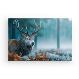 Leinwand - Stärke 4cm | Hirsch im nebeligen Herbstwald