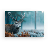 Leinwand - Stärke 4cm | Hirsch im nebeligen Herbstwald