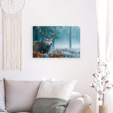 Alu Dibond (matt) | Hirsch im nebeligen Herbstwald