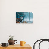 Acrylglas | Hirsch im nebeligen Herbstwald