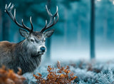 Puzzle | Hirsch im nebeligen Herbstwald