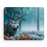 Mauspad | Hirsch im nebeligen Herbstwald