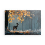 Alu Dibond (matt) | Reh im nebeligen Herbstwald