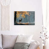 Acrylglas | Reh im nebeligen Herbstwald