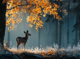 Puzzle | Reh im nebeligen Herbstwald