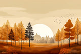 Poster ab 15 EUR | Retro Herbstwald 1