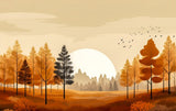 Poster (gerahmt) | Retro Herbstwald 1