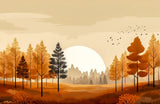 Poster (gerahmt) | Retro Herbstwald 1
