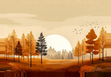 Leinwand (gerahmt) | Retro Herbstwald 1