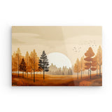 Acrylglas auf Alu-Dibond | Retro Herbstwald 1