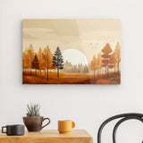 Acrylglas auf Alu-Dibond | Retro Herbstwald 1