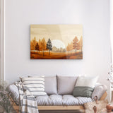Acrylglas auf Alu-Dibond | Retro Herbstwald 1