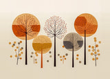 Leinwand (gerahmt) | Retro Herbstwald 2