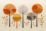 Leinwand (gerahmt) | Retro Herbstwald 2