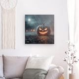 Leinwand - Stärke 2cm | Mystischer Kürbis im Nebel 1