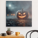 Photoboard / Hartschaum | Mystischer Kürbis im Nebel 1