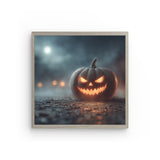 Photoboard (gerahmt) | Mystischer Kürbis im Nebel 1