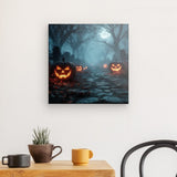 Leinwand - Stärke 4cm | Mystischer Kürbis im Nebel 2