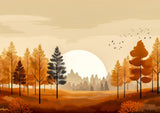 Poster ab 15 EUR | Retro Herbstwald 1
