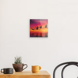 Acrylglas auf Alu-Dibond | Kupferner Himmel mit ziehenden Vögeln (square)