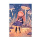 Poster ab 15 EUR | Märchenhafter Pilzwald mit Mädchen