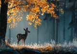 Poster ab 15 EUR | Reh im nebeligen Herbstwald